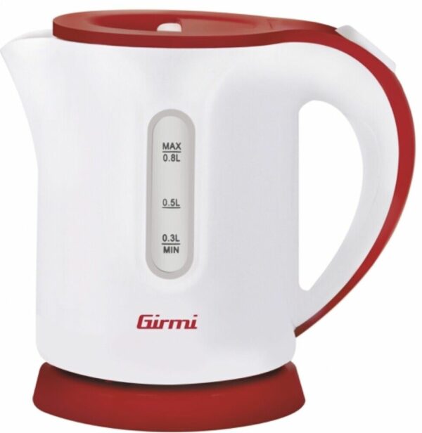 GIRMI BL10 BOLLITORE ELETTRICO CAPACITA' 0,8 L 1100W ROSSO-BIANCO COD. 633928