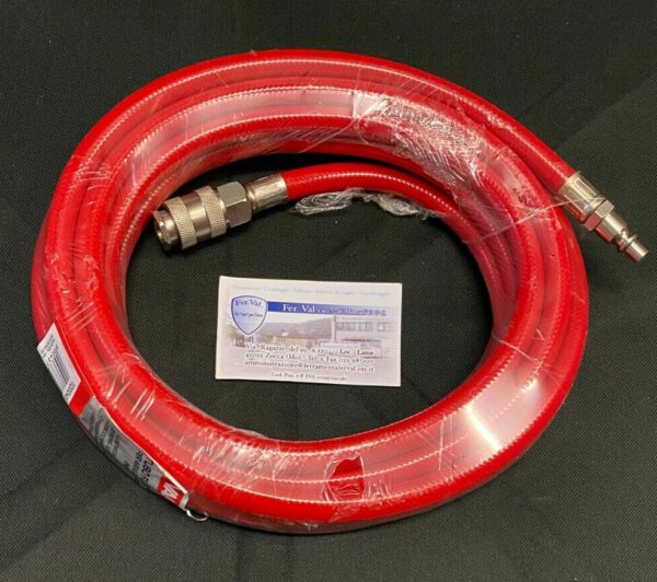 TUBO FLESSIBILE PER ARIA COMPRESSA IN PVC ROSSO LUNGHEZZA MT.5 COD.1120041