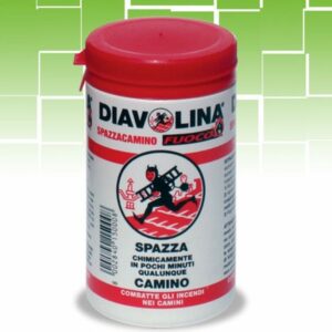 DIAVOLINA SPAZZACAMINO PER PULIZIA RIMUOVI FULIGGINE TUBI CANNA 270GR.DIAVOL