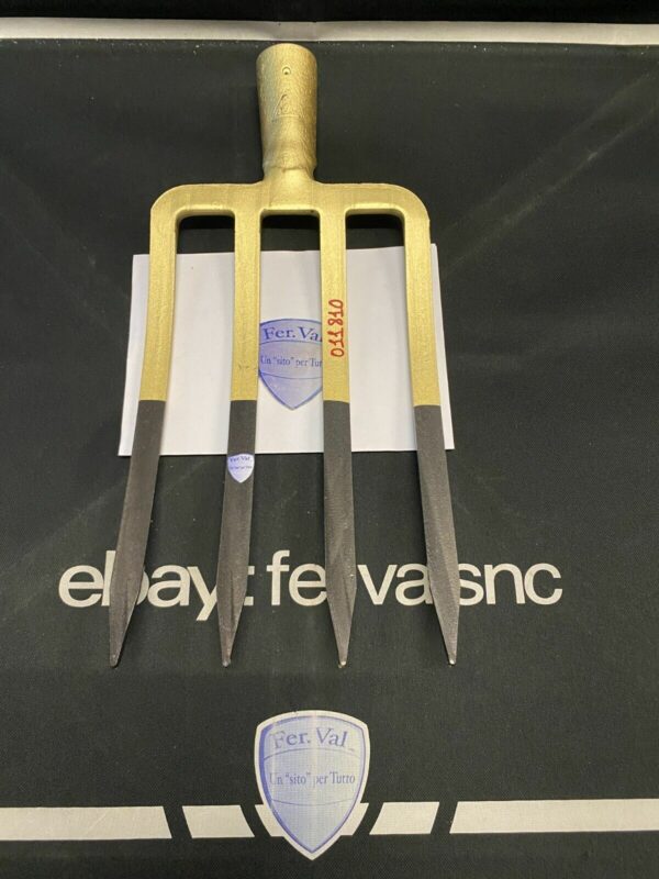 FORCA A VANGARE ORSATTI ACCIAIO TEMPRATO DENTI 4 C/OCCHIO ORO COD.011810