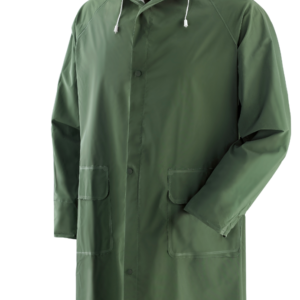 GIACCA IMPERMEABILE CAPPOTTO ANTIPIOGGIA CAPPUCCIO PVC XXL VERDE GREEN 259090