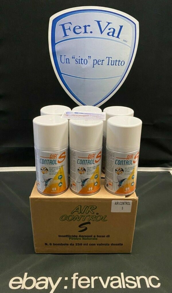 INSETTICIDA PIRETRO NATURALE ZANZARE MOSCHE 6 BOMBOLETTE ORMA AIR CONTROL S