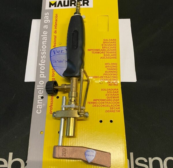 CANNELLO GAS MAURER CON MAZZA IN RAME LUNGHEZZA TOTALE 32 CM.DIAM.17 MM. FI94342