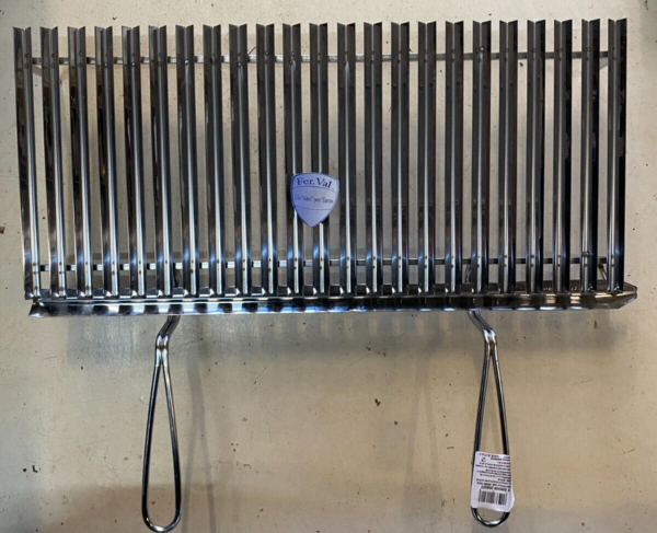 GRATICOLA ACCIAIO CON SISTEMA RECUPERO GRASSO INOX 2 MANICI MISURA 75X35 88101