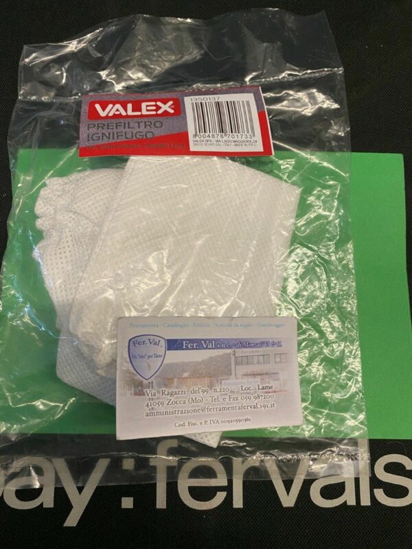 PREFILTRO IGNIFUGO PER ASPIRAPOLVERE CINDER 1203 RICAMBIO VALEX CODICE 1350137