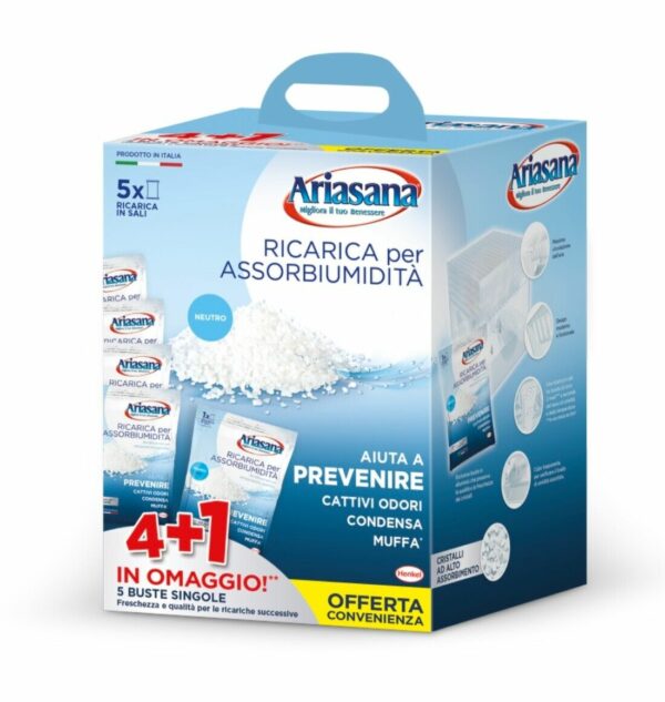 RICARICA IN SALE PER ASSORBIUMIDITA' UNIVERSALI PZ.5 CLASSICO COD.ARIASANARIC