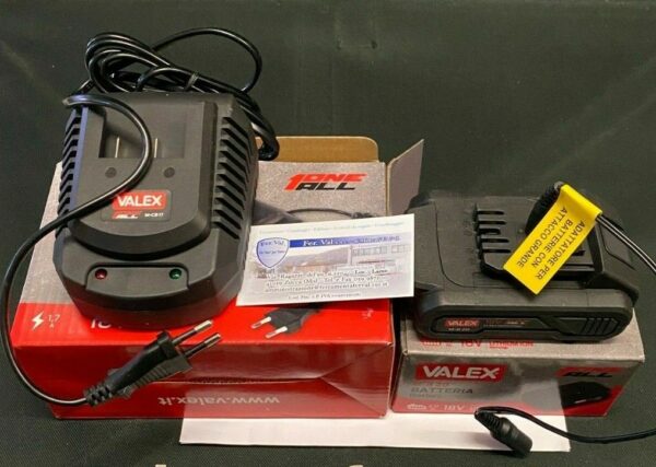VALEX KIT ONEALL BATTERIA 2Ah - CARICABATTERIA 1,7A 18V CODICE 1997427