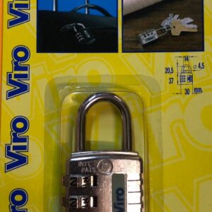 LUCCHETTO PER VALIGIE A COMBINAZIONE VARIABILE 1.000 COMBINAZIONI COD.342462