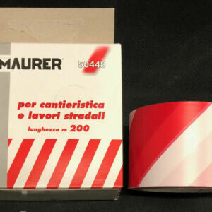 NASTRO SEGNALETICO BIANCO ROSSO STRADALE 200 MT IN SCATOLA DI CARTONE FI50448