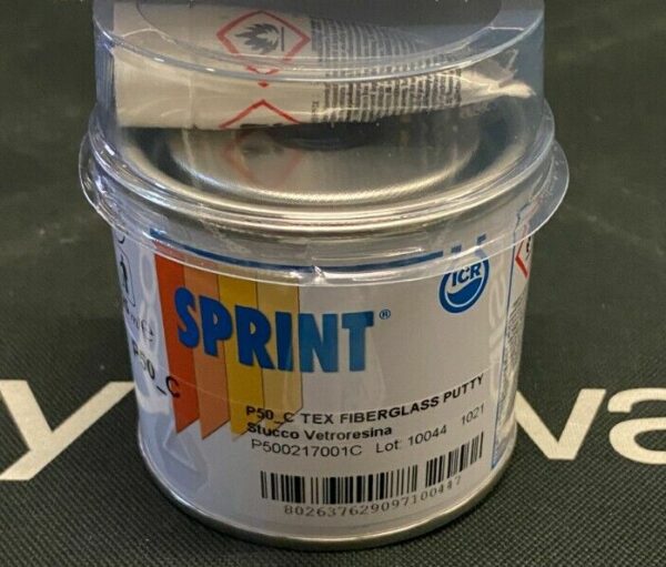 STUCCO MASTICE P50 PER VETRORESINA CON INDURITORE GRIGIO SPRINT 500ML
