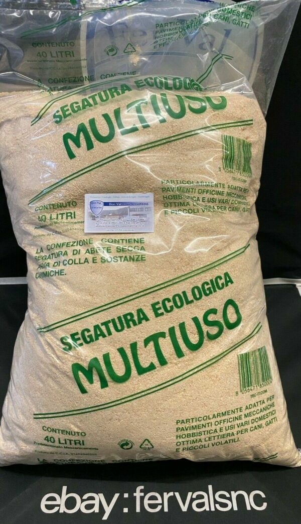 SEGATURA DI LEGNA SACCO DA 40 L DI ABETE SECCA COLORE NATURALE CODICE 676800