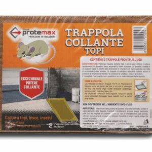 TRAPPOLA COLLANTE TOPI BISCIE INSETTI PRONTE ALL'USO PZ.2 14X19 CODICE 050058