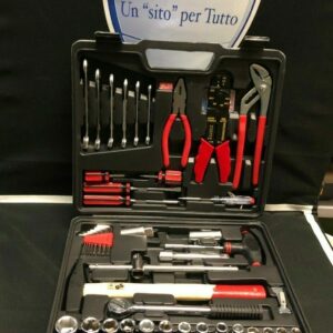 UTENSILI IN VALIGETTA 100 PEZZI KIT CHIAVI CACCIAVITI BUSSOLE VALEX COD. 1980032