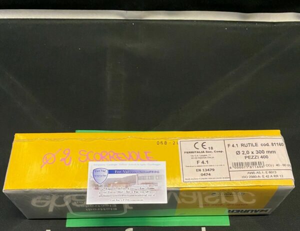 MAURER ELETTRODI RIVESTIMENTO RUTILE F 4.1 DIAMETRO 2,0X300MM PZ. 400 COD.81160