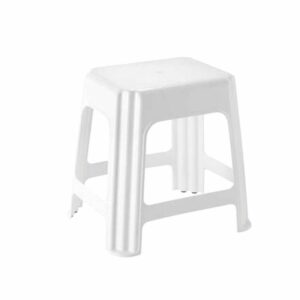 SGABELLO MOD.NOVANTA GIGANPLAST CM.42X34X42H TORRETTA IN PLASTICA BIANCA SGA7590